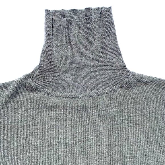 Neiman Marcus Exclusive - Men’s Gray Silk Cashmere Turtleneck XXL - Picture 2 of 8